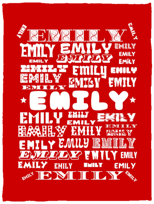 Plush Fleece Blanket - 30x40: EMILY