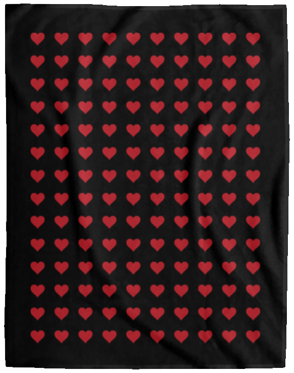 Plush Fleece Blanket - 60x80: HEARTS