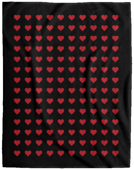 Plush Fleece Blanket - 60x80: HEARTS