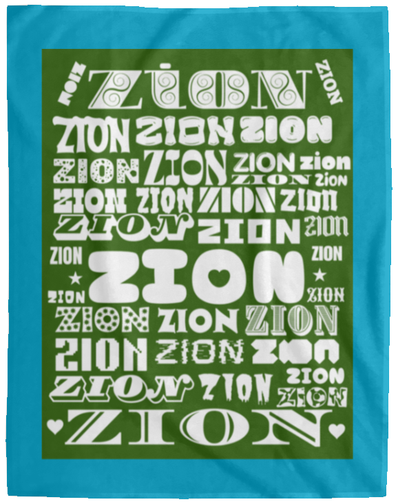 Plush Fleece Blanket - 60x80: ZION NAME BLANKET