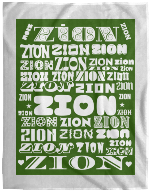 Plush Fleece Blanket - 60x80: ZION NAME BLANKET