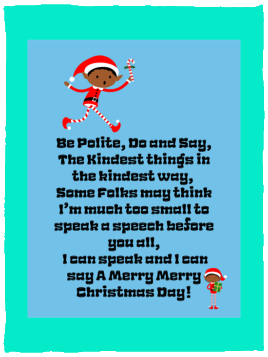 Plush Fleece Blanket - 30x40: ELF JAMES’S CHRISTMAS BLANKET BE POLITE DO AND SAY, THE KINDEST THINGS,...