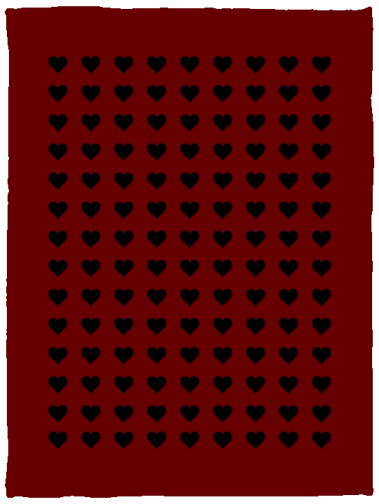 Plush Fleece Blanket - 30x40: BLACK HEARTS