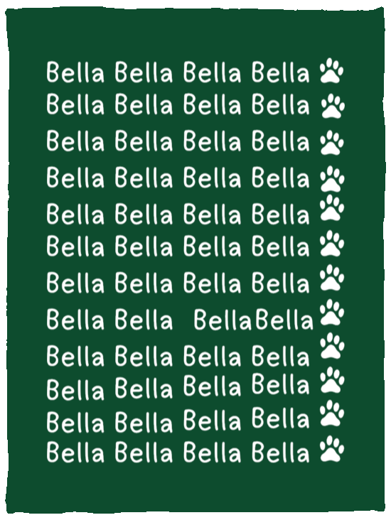 Plush Fleece Blanket - 30x40: NAME BLANKET "BELLA"  (LET ME PERSONALIZE YOURS FOR A FRIENDLY PET GIFT)