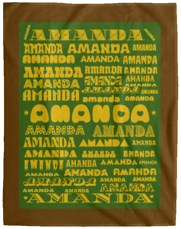 Plush Fleece Blanket - 60x80: AMANDA NAME BLANKET