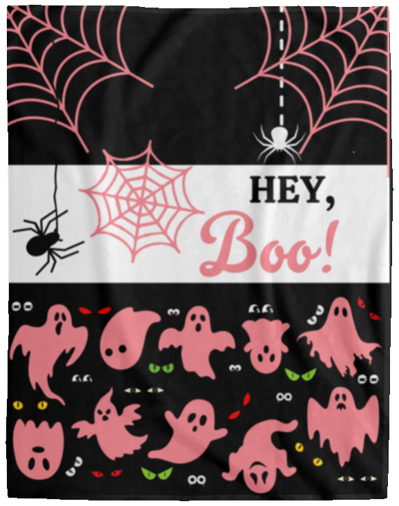 Plush Fleece Blanket - 60x80: Hey, Boo!  Halloween Blanket