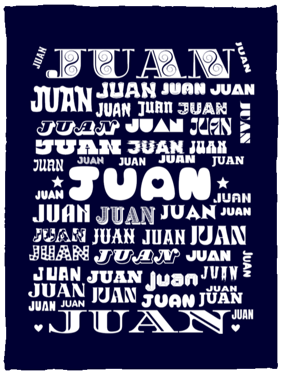 Plush Fleece Blanket - 30x40: JUAN