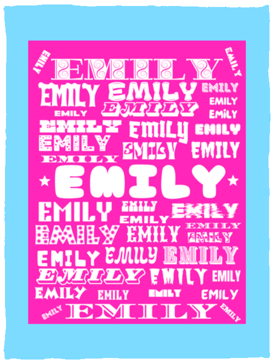 Plush Fleece Blanket - 30x40: EMILY