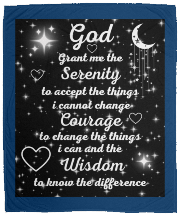 Plush Fleece Blanket - 50x60: SERENITY PRAYER BLANKET