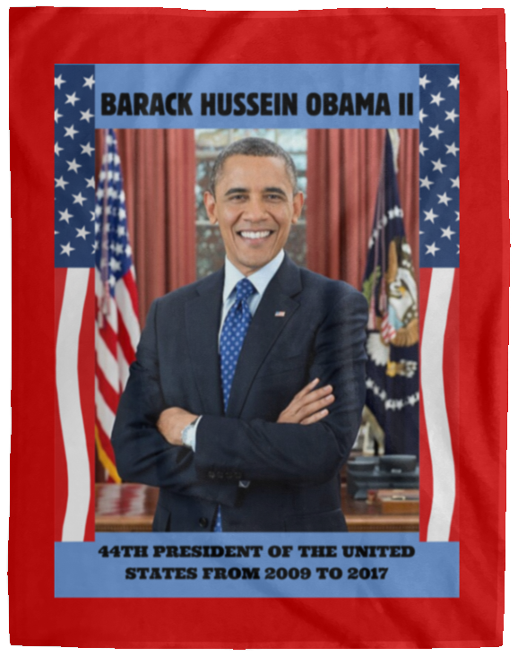 Plush Fleece Blanket - 60x80: PRESIDENT OBAMA BLANKET