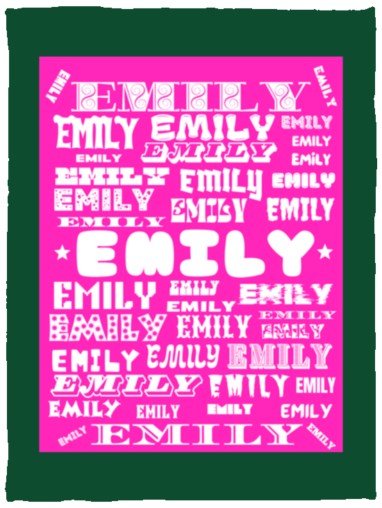 Plush Fleece Blanket - 30x40: EMILY