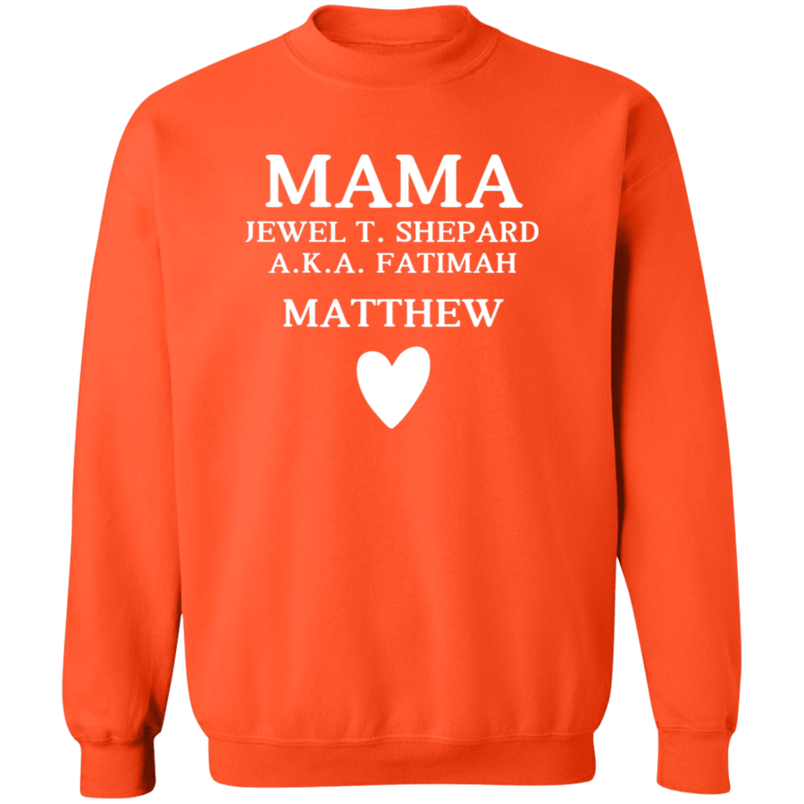 G180 Crewneck Pullover Sweatshirt: JEWEL T. SHEPARD MATTHEW