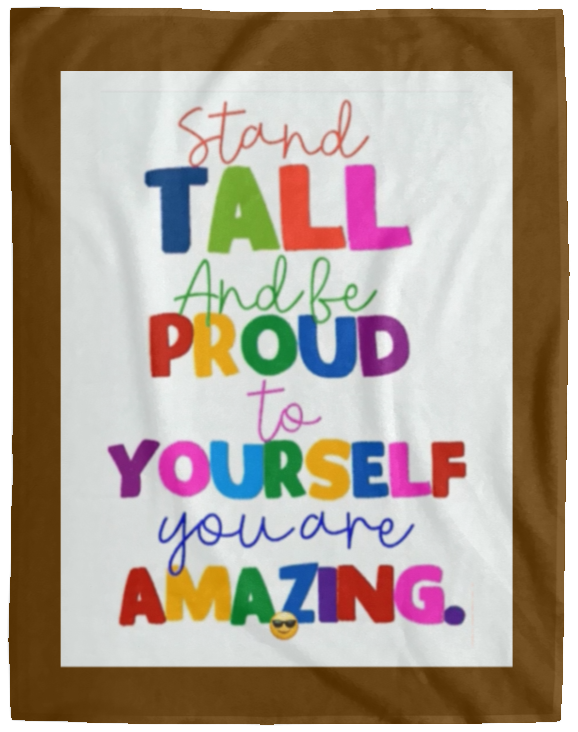 Plush Fleece Blanket - 60x80: BTS STAND TALL AND BE PROUD BLANKET