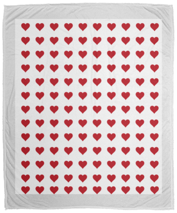 Plush Fleece Blanket - 50x60: HEARTS