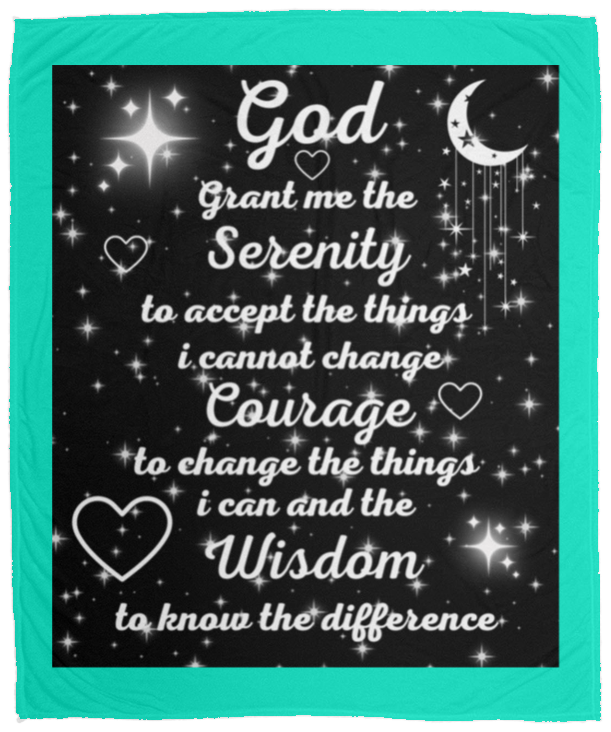 Plush Fleece Blanket - 50x60: SERENITY PRAYER BLANKET