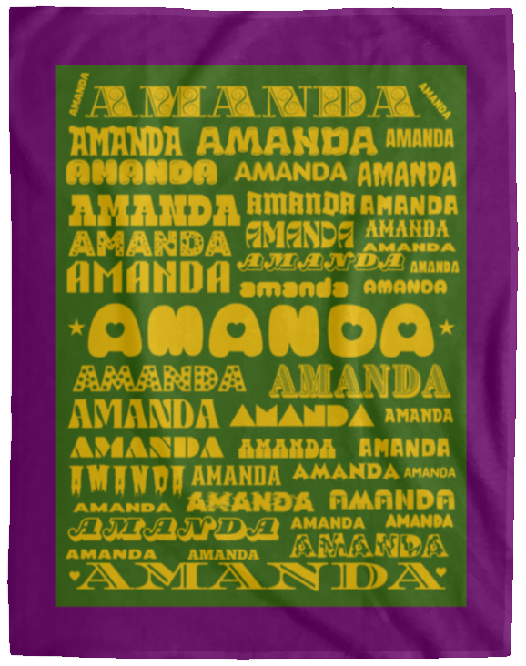 Plush Fleece Blanket - 60x80: AMANDA NAME BLANKET