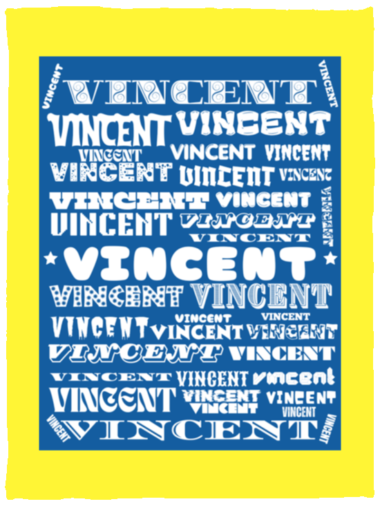 Plush Fleece Blanket - 30x40: VINCENT