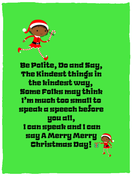 Plush Fleece Blanket - 30x40: ELF SARAH’S CHRISTMAS BLANKET, BE POLITE, DO AND SAY, THE KINDEST THINGS,...