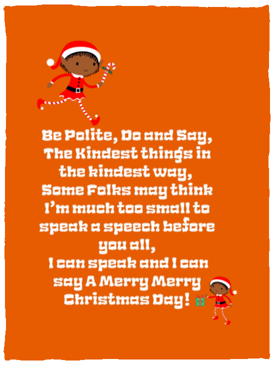 Plush Fleece Blanket - 30x40: ELF SARAH’S CHRISTMAS BLANKET BE POLITE, DO AND SAY, THE KINDEST THINGS,...