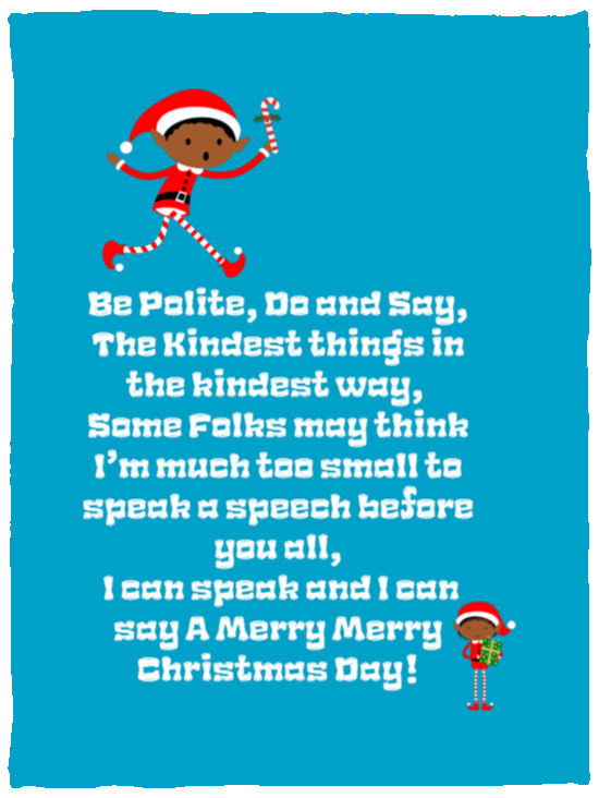 Plush Fleece Blanket - 30x40: ELF JAMES’S CHRISTMAS BLANKET BE POLITE, DO AND SAY, THE KINDEST THINGS,..