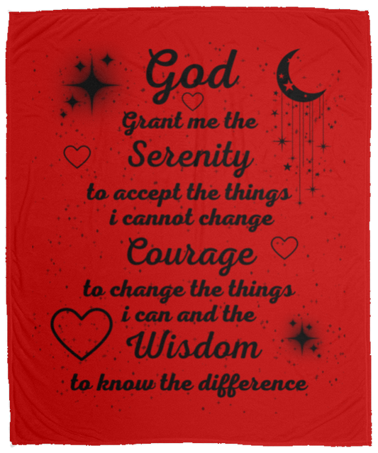 Plush Fleece Blanket - 50x60: SERENITY PRAYER BLANKET