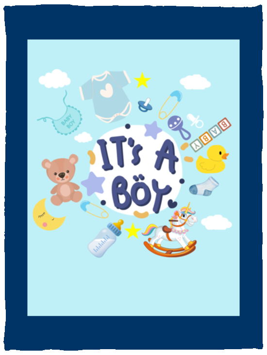 Plush Fleece Blanket - 30x40: IT'S A BOY