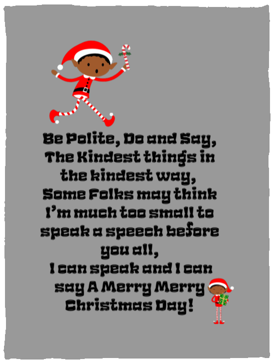 Plush Fleece Blanket - 30x40: ELF JAMES’S CHRISTMAS BLANKET BE POLITE, DO AND SAY, THE KINDEST THINGS,...