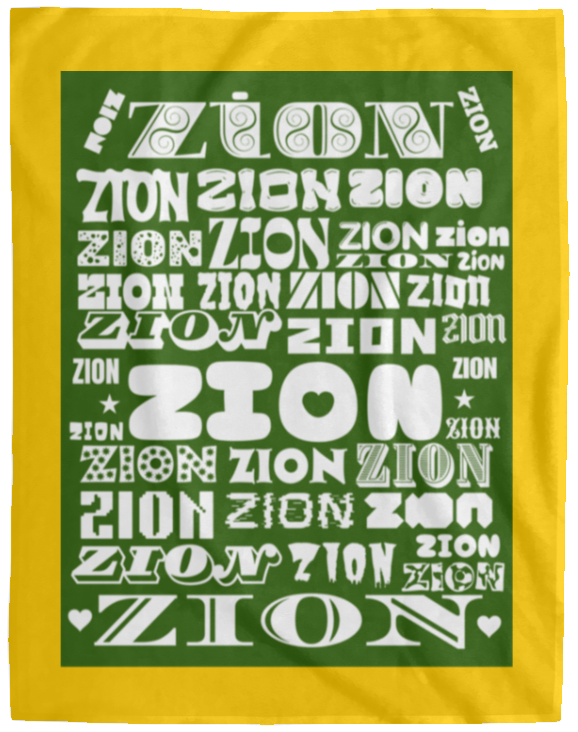 Plush Fleece Blanket - 60x80: ZION NAME BLANKET