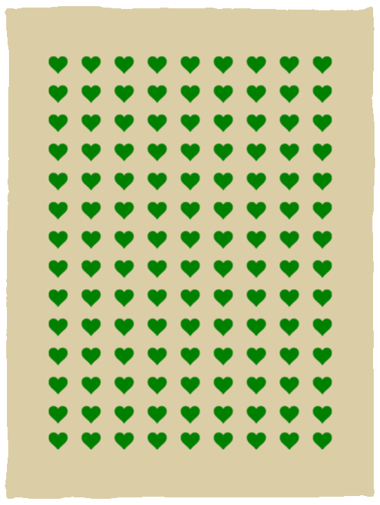 Plush Fleece Blanket - 30x40: GREEN HEARTS