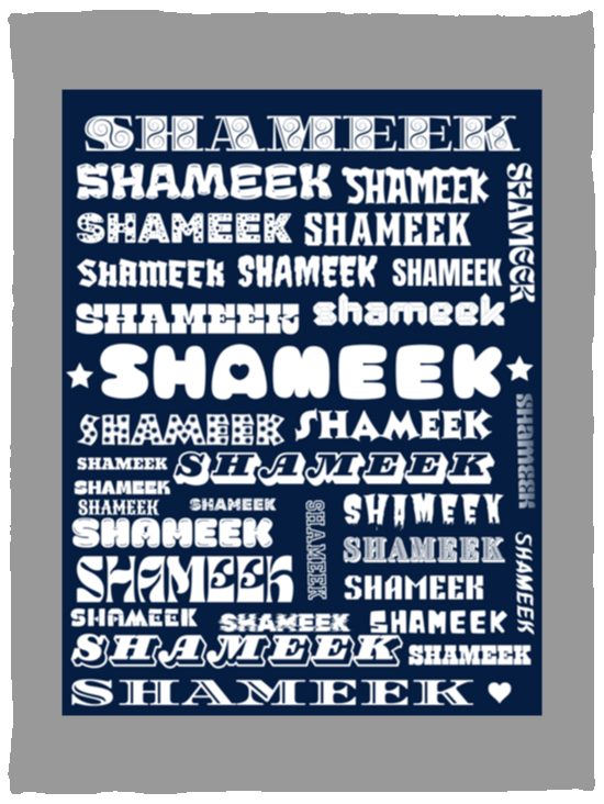 Plush Fleece Blanket - 30x40: SHAMEEK