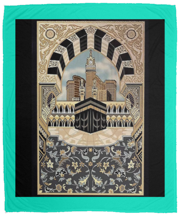 Plush Fleece Blanket - 50x60: PRAYER MAT BLACK BLANKET