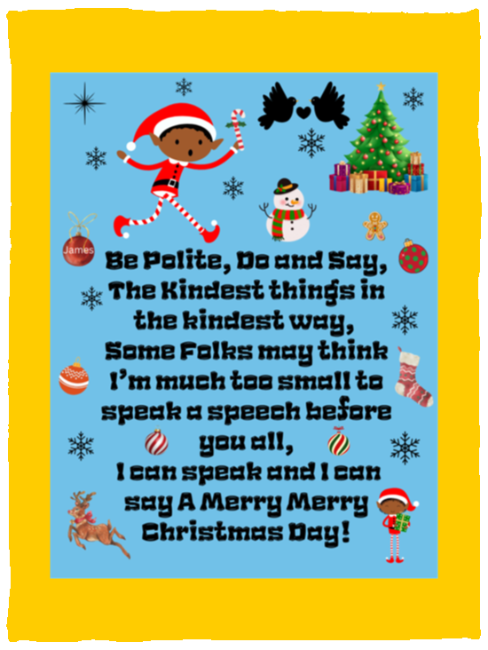 Plush Fleece Blanket - 30x40: ELF JAMES’S CHRISTMAS BLANKET Be Polite, Do and Say, The Kindest Things,…