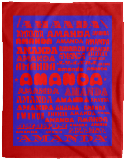 Plush Fleece Blanket - 60x80: AMANDA NAME BLANKET