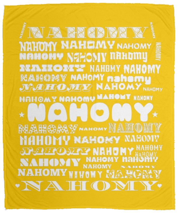 Plush Fleece Blanket - 50x60: NAHOMY NAME BLANKET