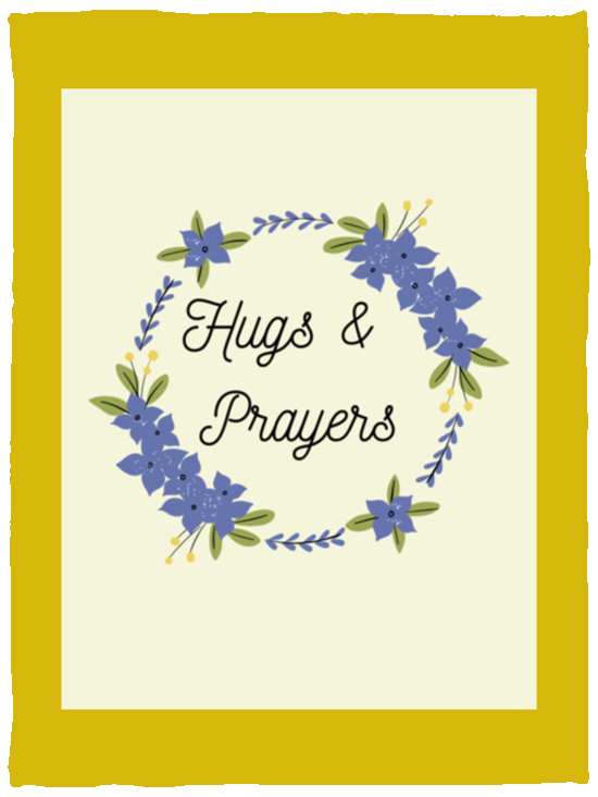 Plush Fleece Blanket - 30x40: Hugs & Prayers