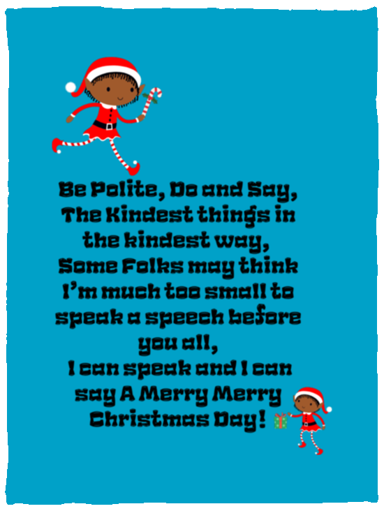 Plush Fleece Blanket - 30x40: ELF SARAH’S CHRISTMAS BLANKET BE POLITE, DO AND SAY, THE KINDEST THINGS,...