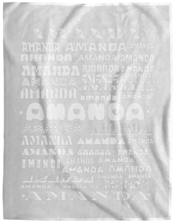 Plush Fleece Blanket - 60x80: AMANDA NAME BLANKET