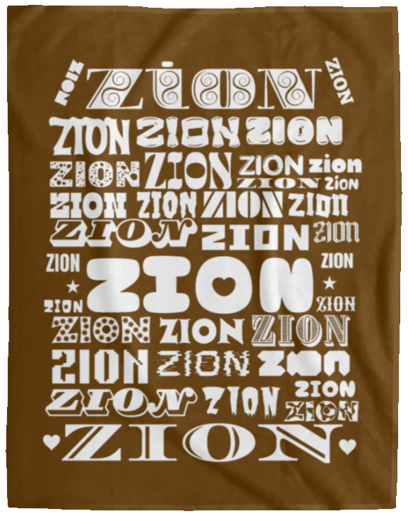 Plush Fleece Blanket - 60x80: ZION NAME BLANKET