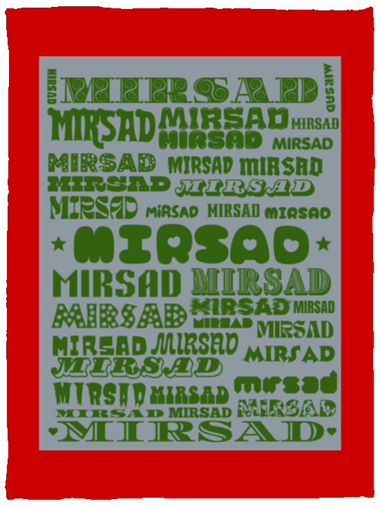 Plush Fleece Blanket - 30x40: MIRSAD NAME BLANKET