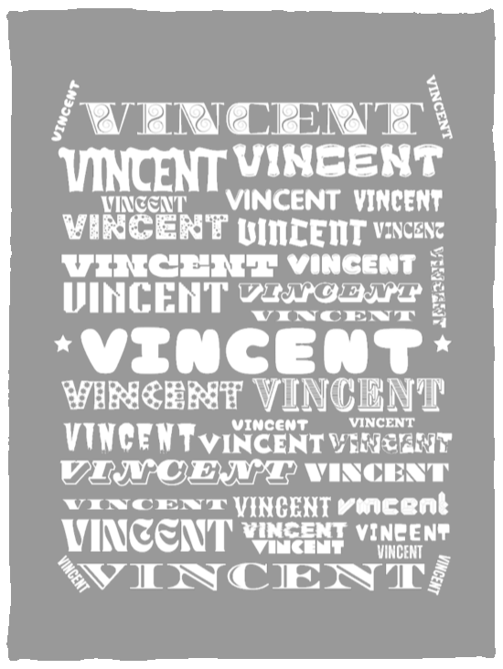 Plush Fleece Blanket - 30x40: VINCENT