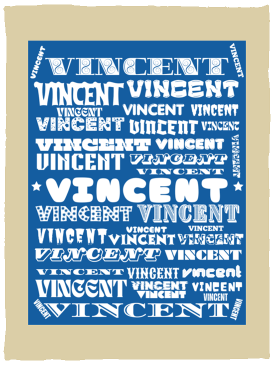 Plush Fleece Blanket - 30x40: VINCENT