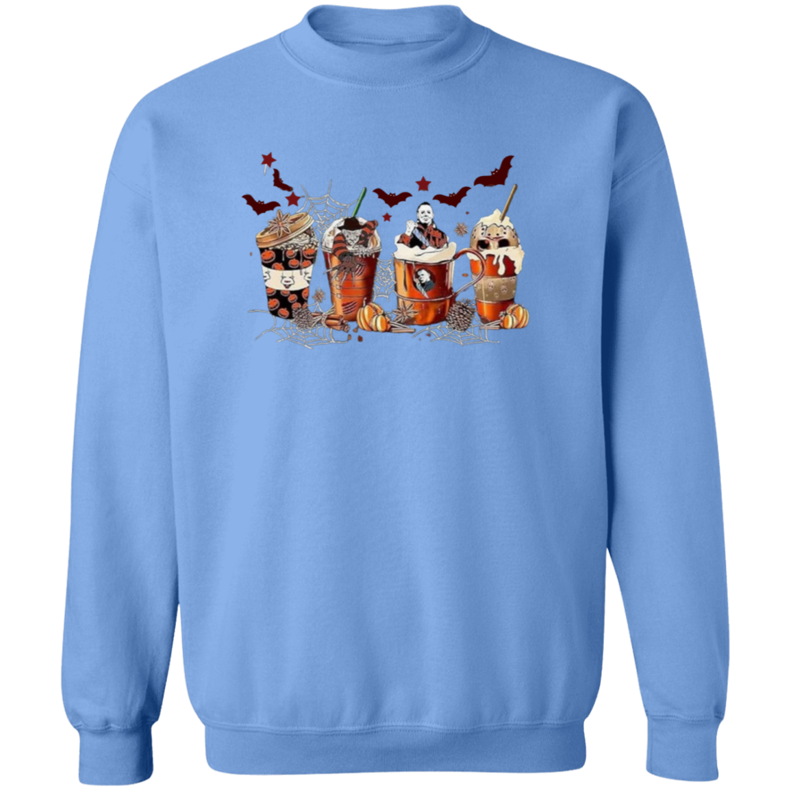 Crewneck Pullover Sweatshirt: HALLOWEEN COFFEE SWEATSHIRT