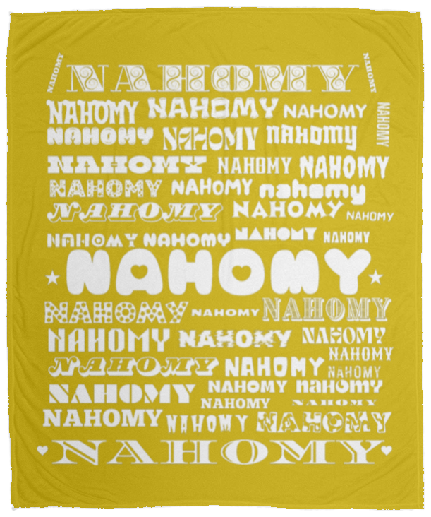 Plush Fleece Blanket - 50x60: NAHOMY NAME BLANKET