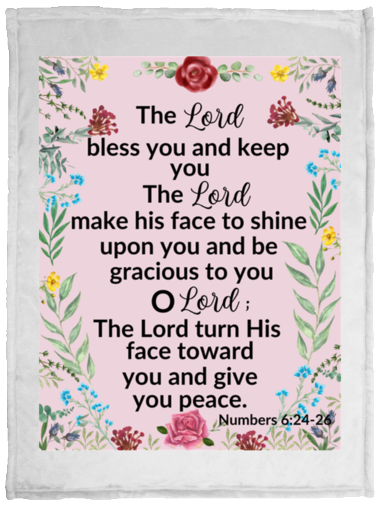 Plush Fleece Blanket - 30x40: THE LORD BLESS YOU AND KEEP YOU ,...