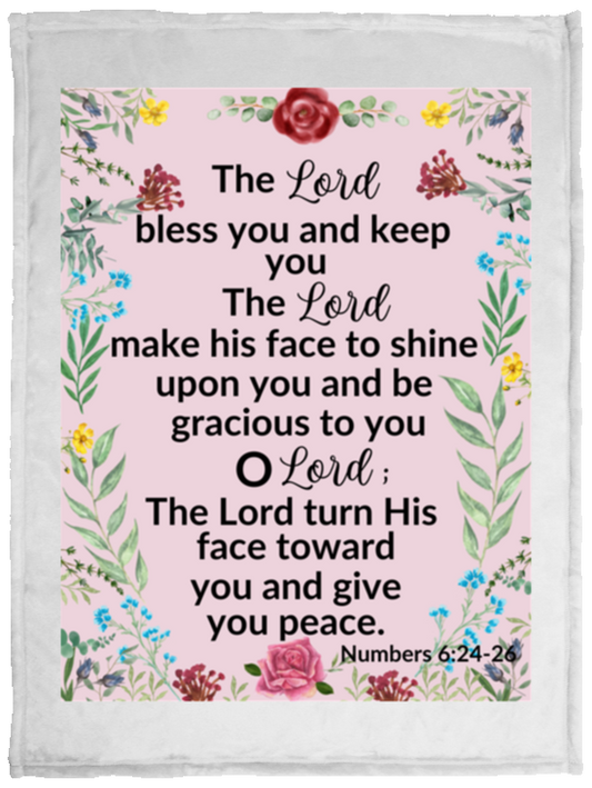 Plush Fleece Blanket - 30x40: THE LORD BLESS YOU AND KEEP YOU ,...