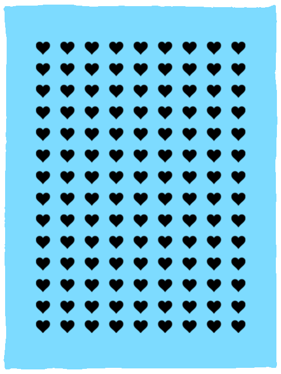 Plush Fleece Blanket - 30x40: BLACK HEARTS