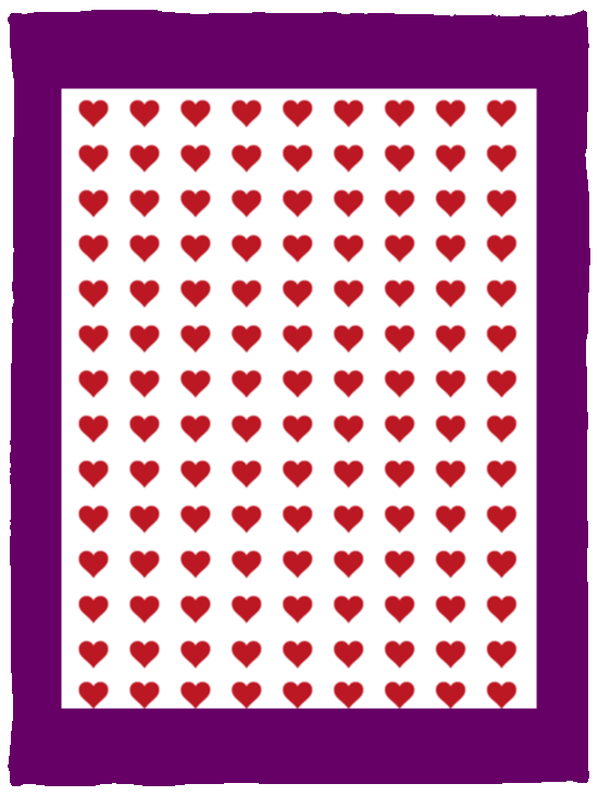 Plush Fleece Blanket - 30x40: HEARTS