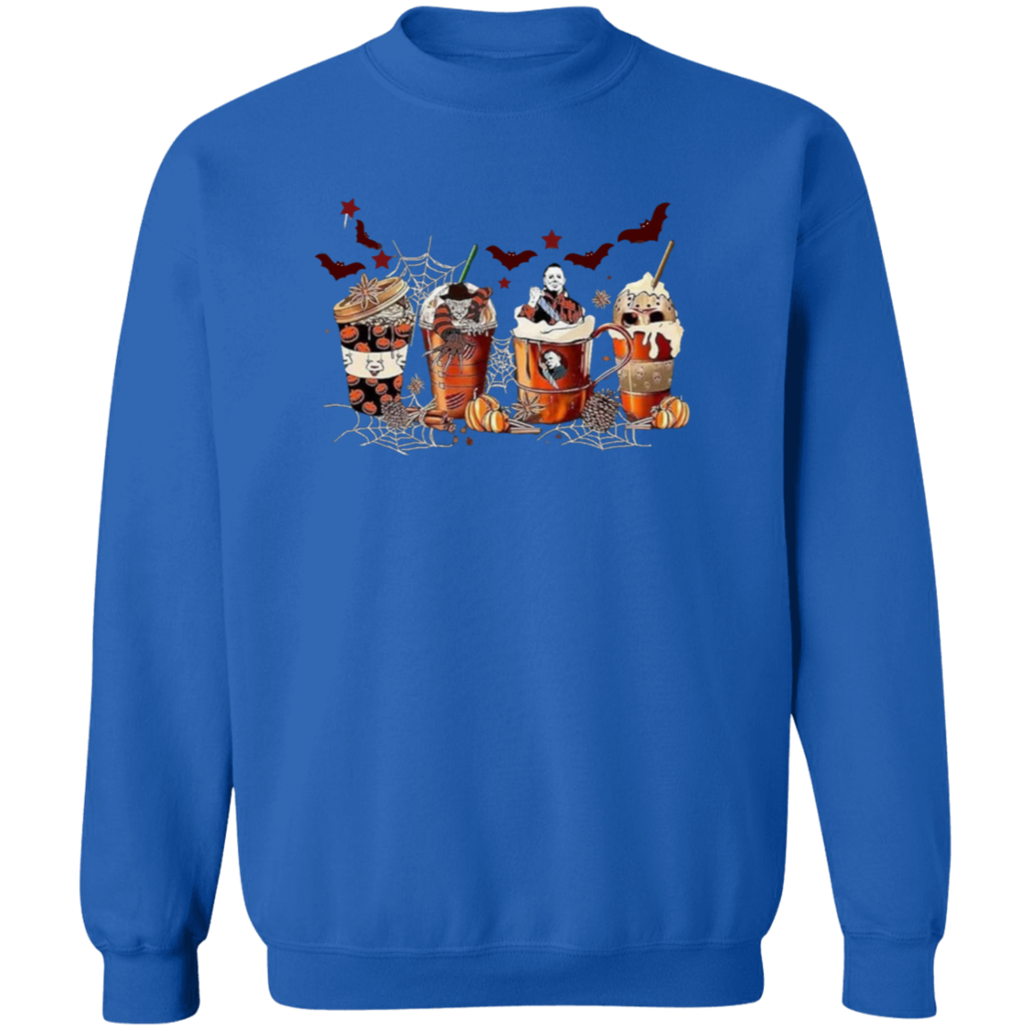 Crewneck Pullover Sweatshirt: HALLOWEEN COFFEE SWEATSHIRT