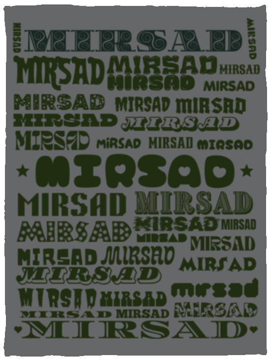 Plush Fleece Blanket - 30x40: MIRSAD NAME BLANKET