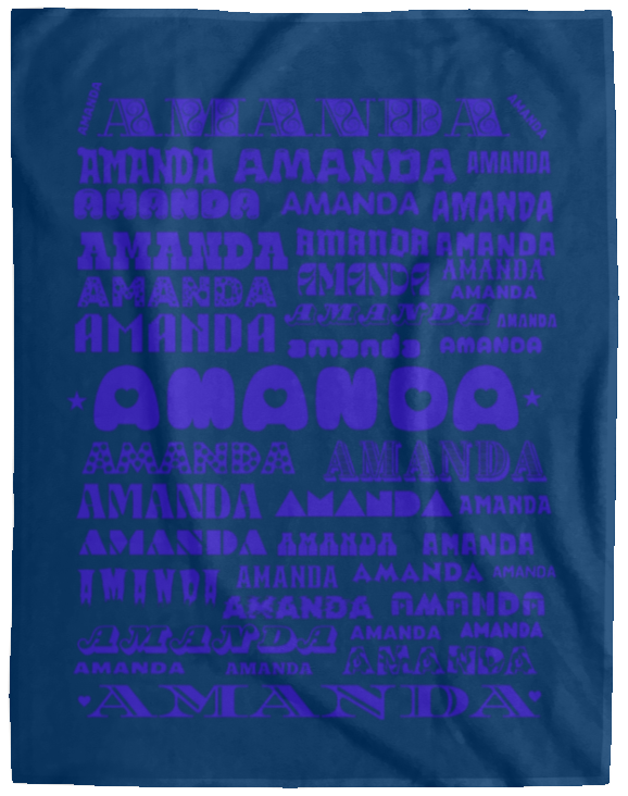 Plush Fleece Blanket - 60x80: AMANDA NAME BLANKET